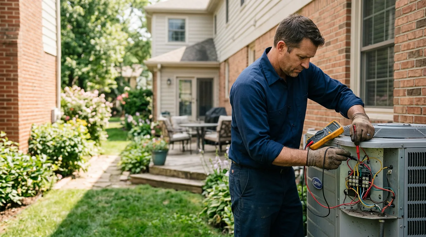 HVAC technician working near Lambsburg, VA